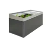 Biohort Højbede & Plantekasser > TILBEHØR 2X1 MISTBÆNK KVARTSGRÅ METALLIC 23 X 200 X 101 CM