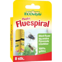 ECOstyle Bekæmpelsesmidler > FLUEBEKÆMPELSE PAKKE MED 8 SPIRALER
