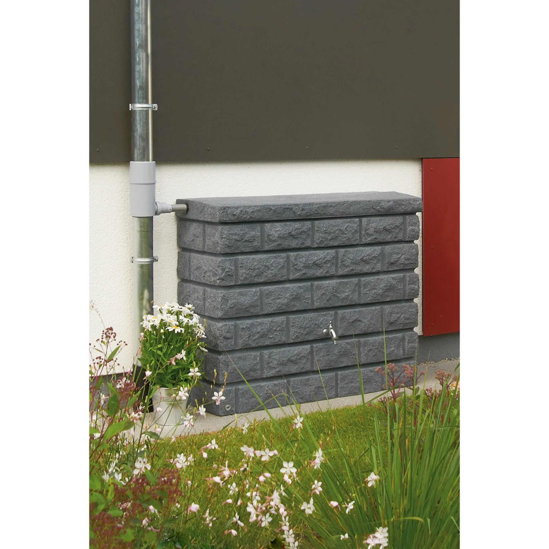 Garantia Regnvandstønder & Regnvandsbeholdere > ROKY 400 L REGNVANDSBEHOLDER 40 X 120 X 100 CM GRÅ GRANIT
