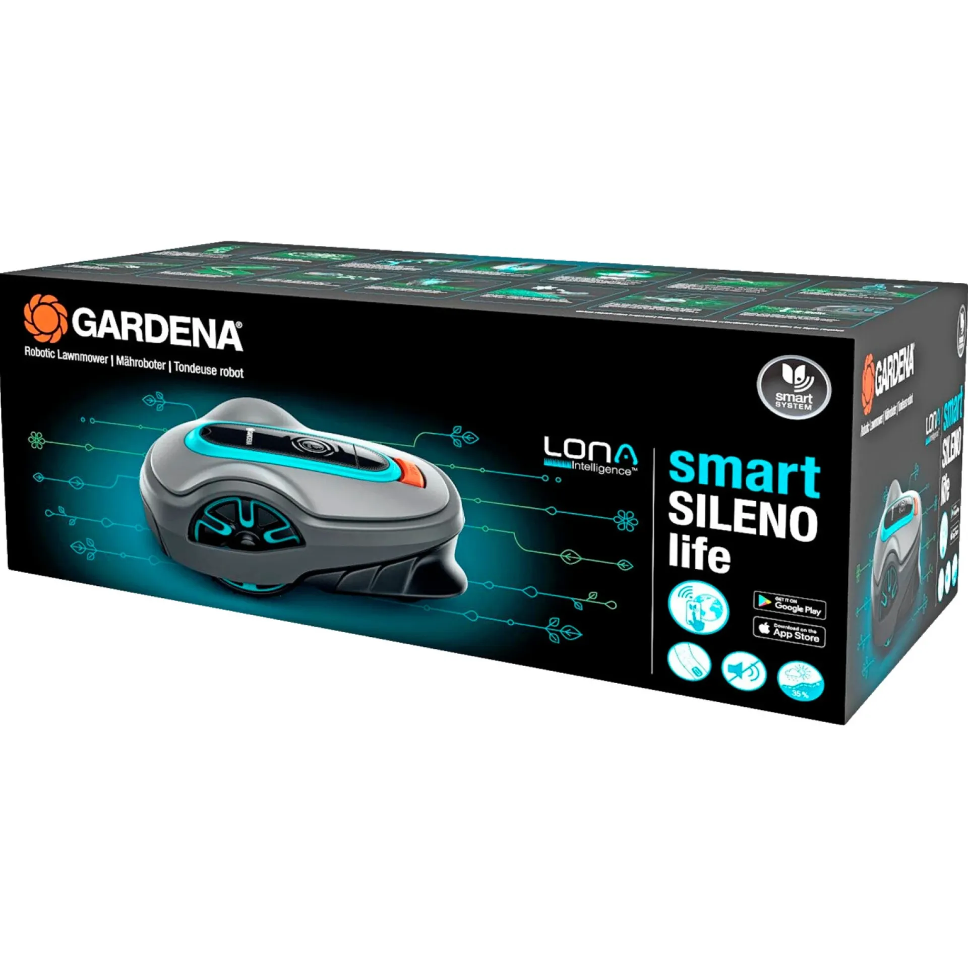Gardena Robotplæneklippere > SMART SILENO LIFE 1100 LONA ROBOTPLÆNEKLIPPER 1100 M2