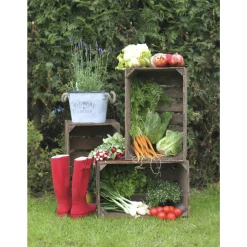 Garden Life Haveindretning > ÆBLEKASSE TRÆ NATUR 40X51X31