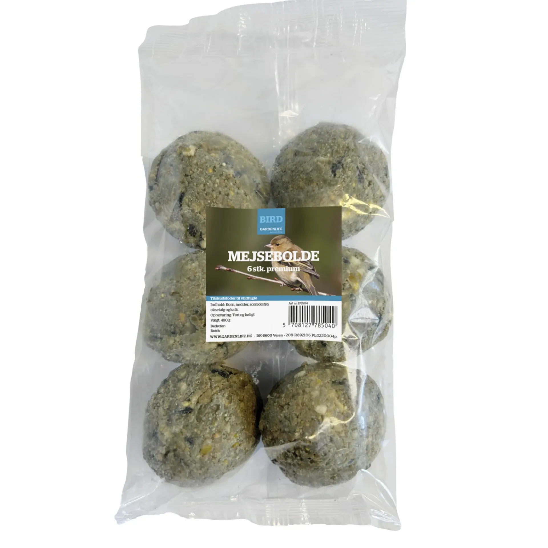 Garden Life Fuglefoder > MEJSEBOLDE 6 STK. UDEN NET