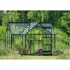 Halls Drivhuse > ICON 6 GARDENHOUSE EKSKL. SOKKEL HÆRDET GLAS GRØN 8,6 M2