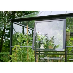 Halls Drivhuse > QUBE SQUARE DRIVHUS 3 MM HÆRDET GLAS HELE BANER SORT 6,3 M2