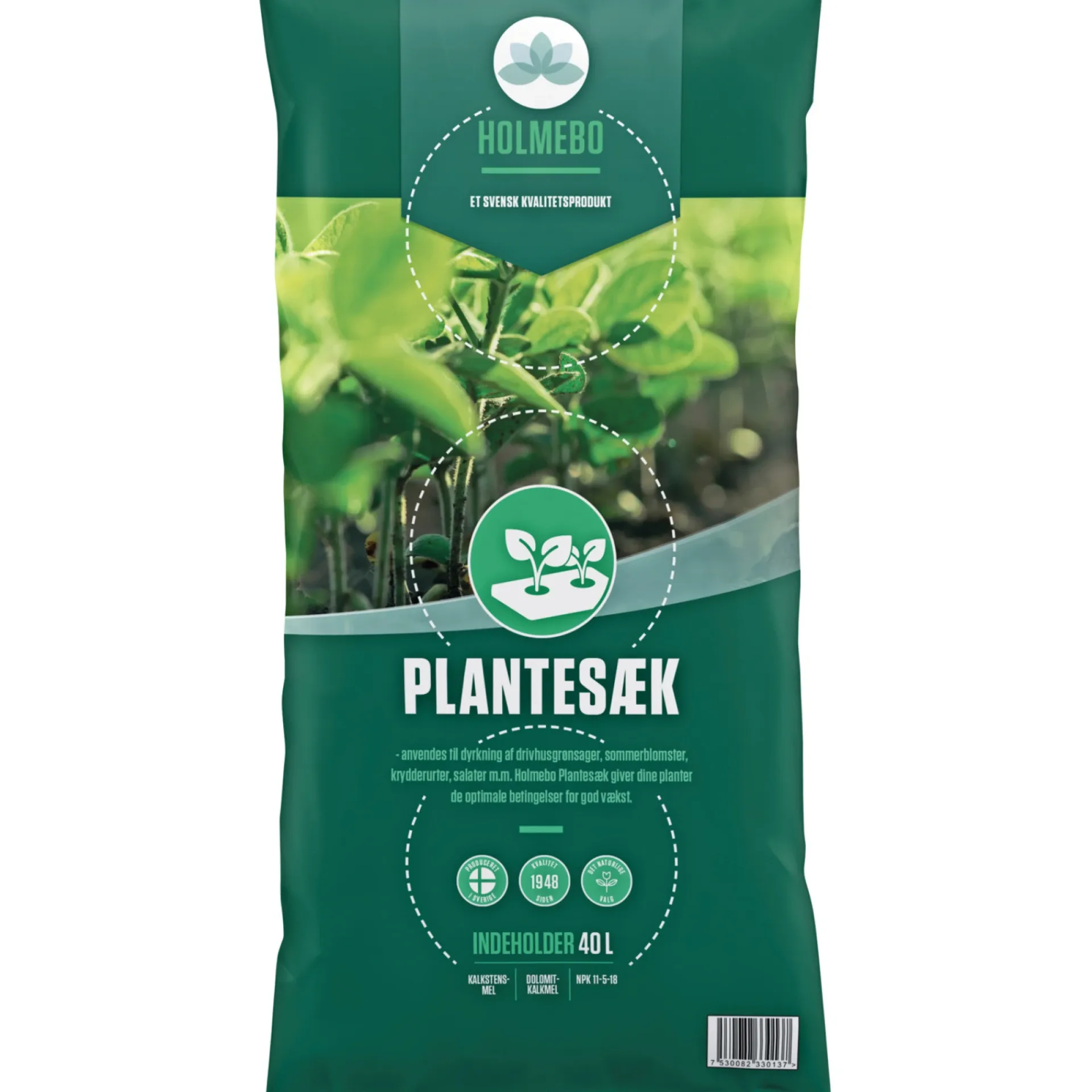 HOLMEBO Jord > 60 POSER Á 40 LTR PLANTESÆK 2400 L