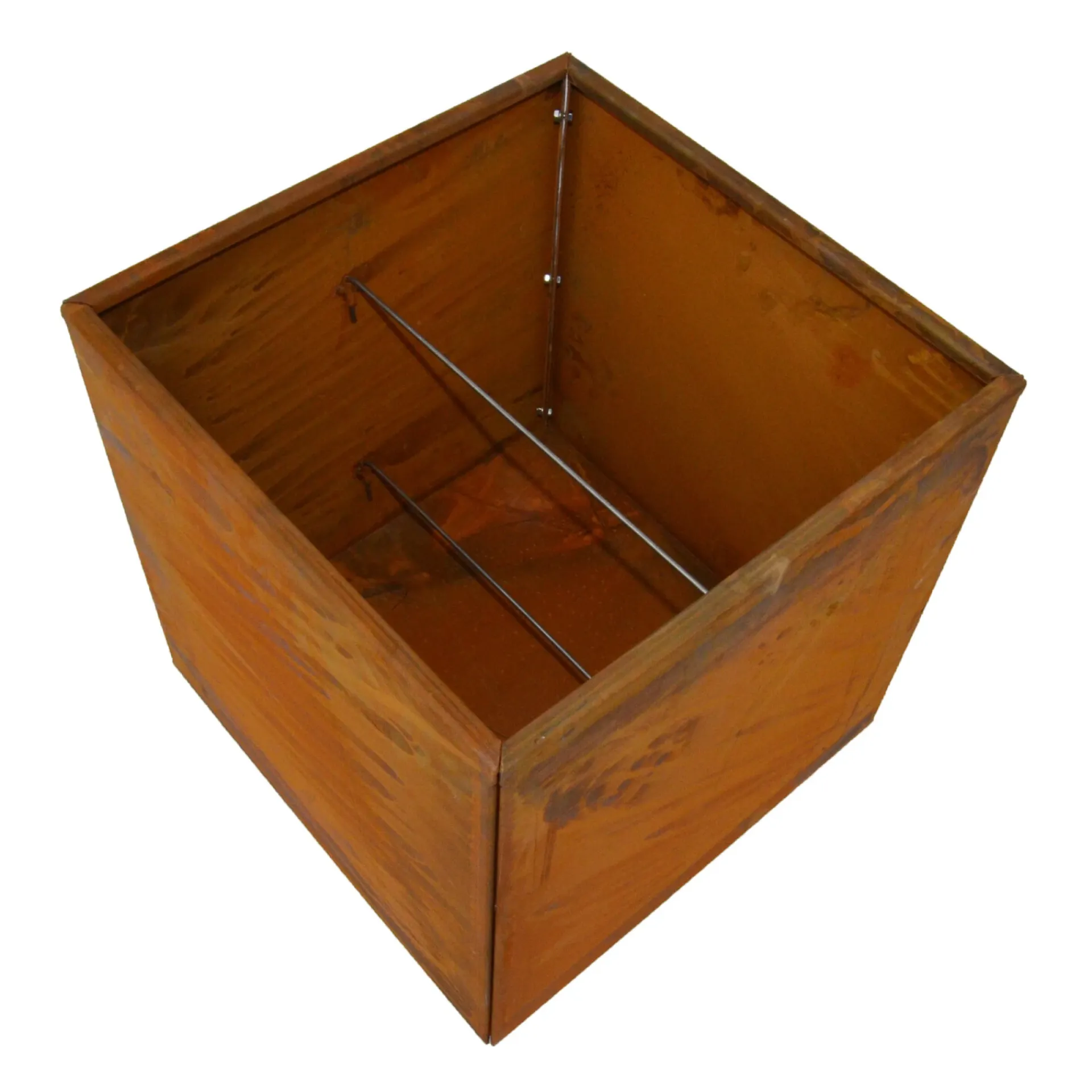 Hortus Højbede & Plantekasser > 210-901 MED BUND HØJBED RUST PATINA 40 X 40 X 40 CM
