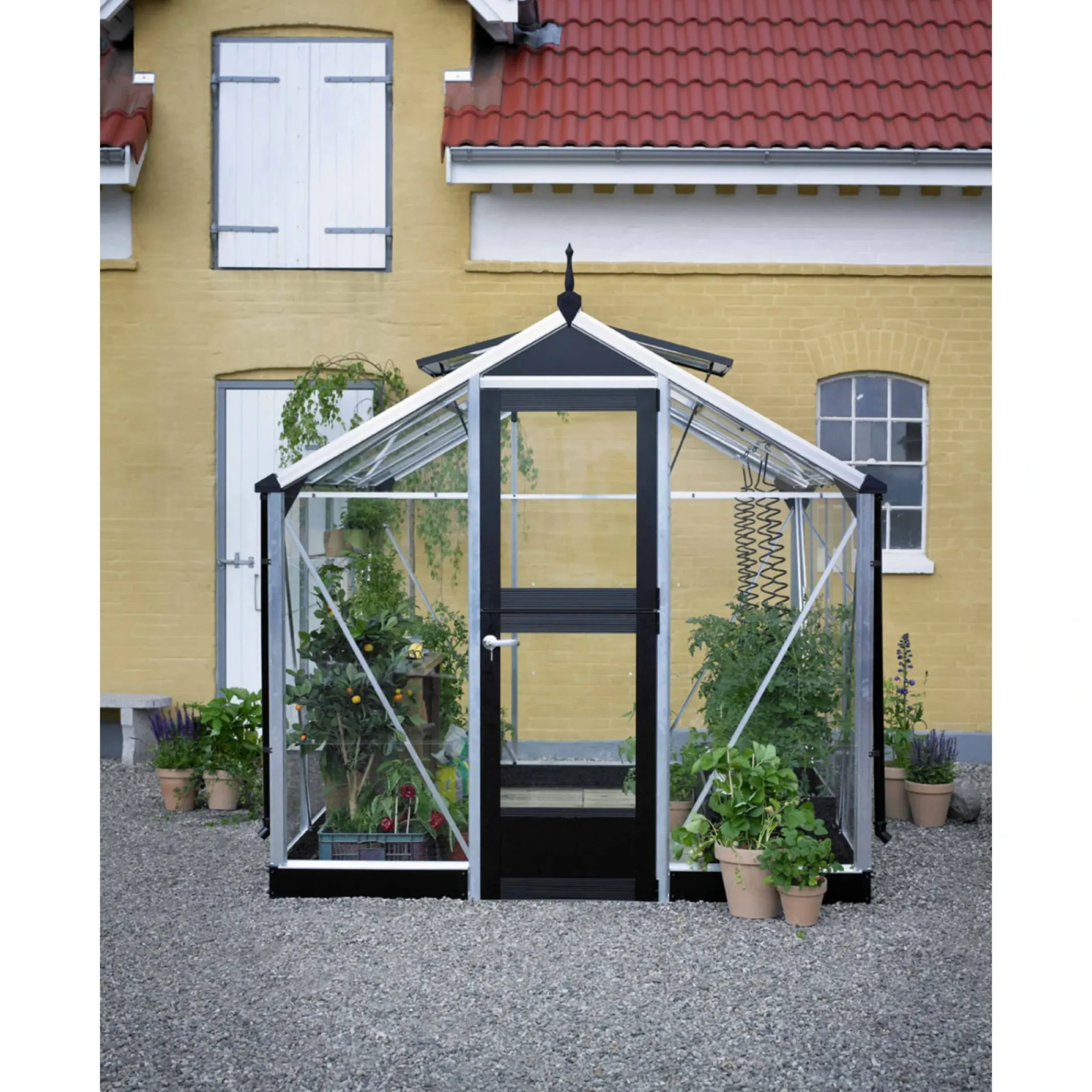 Juliana Drivhuse > COMPACT EKSKL. SOKKEL DRIVHUS 10 MM POLY ALUMINIUM 8,2 M2