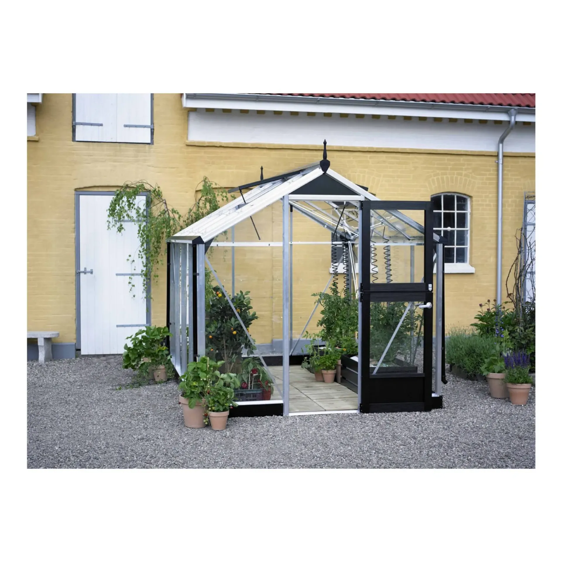 Juliana Drivhuse > COMPACT EKSKL. SOKKEL DRIVHUS 10 MM POLY ALUMINIUM 5 M²