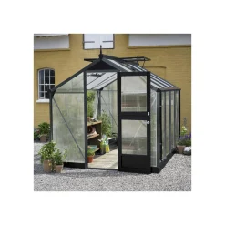 Juliana Drivhuse > COMPACT EKSKL. SOKKEL DRIVHUS 10 MM POLY ANTRACIT 6,6 M2
