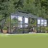 Juliana Orangerier > GRAND OASE DRIVHUS 3 MM HÆRDET GLAS HELE BANER ANTRACIT 25,6 M2