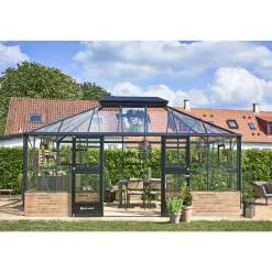 Juliana Orangerier > GRAND OASE MUR ORANGERI 3 MM HÆRDET GLAS HELE BANER ANTRACIT 18,8 M2