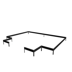 Dame Juliana Drivhusfundamenter > ORANGERI 15,1 ORANGERI SOKKEL SORT 15,1 M2