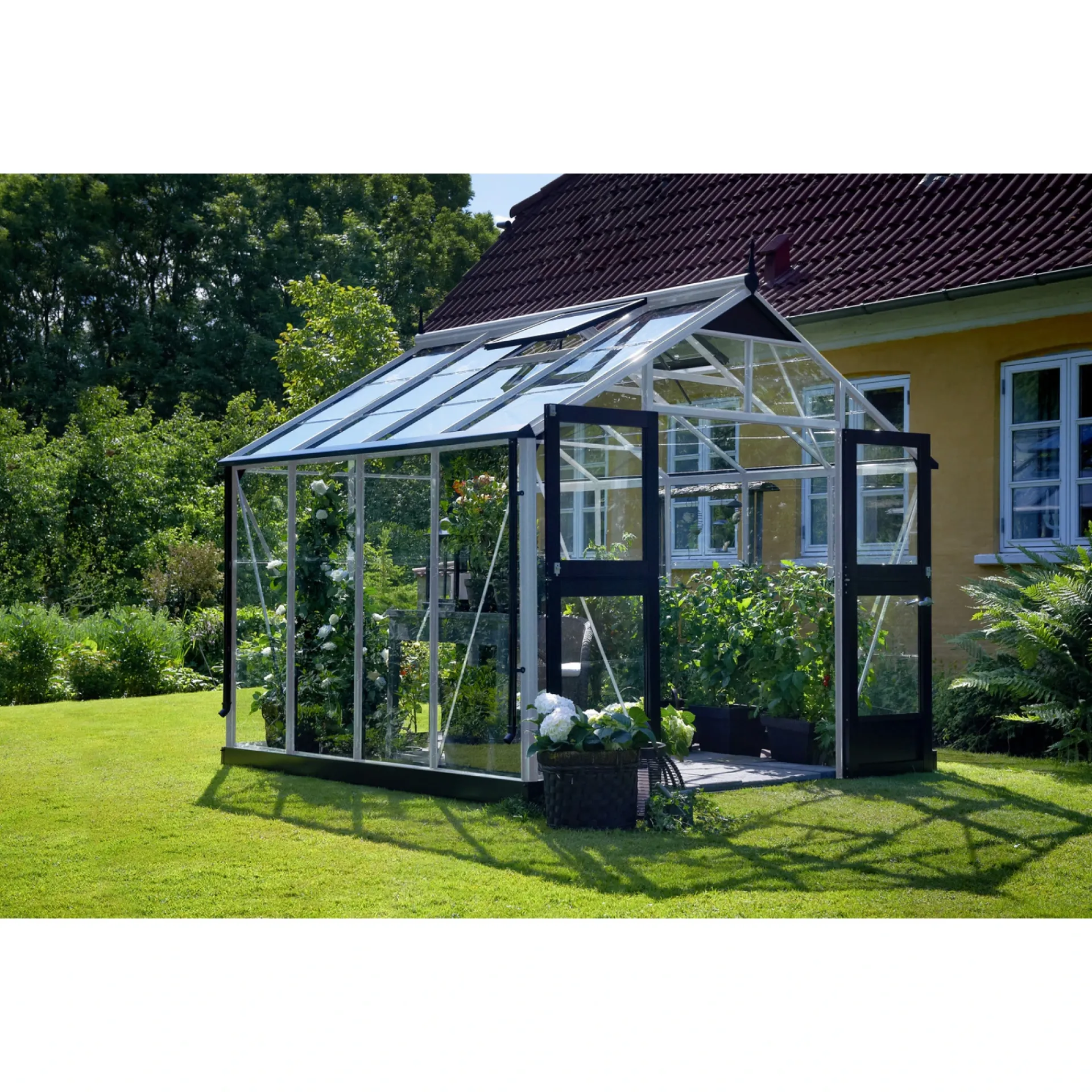 Juliana Drivhuse > PREMIUM EKSKL. SOKKEL DRIVHUS 10 MM POLY ALUMINIUM 8,8 M2