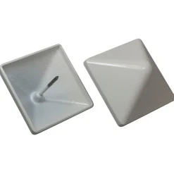 Kokille Stolper & Pæle > PYRA 94 STOLPEHAT ALUMINIUM HVID 94 X 94 MM