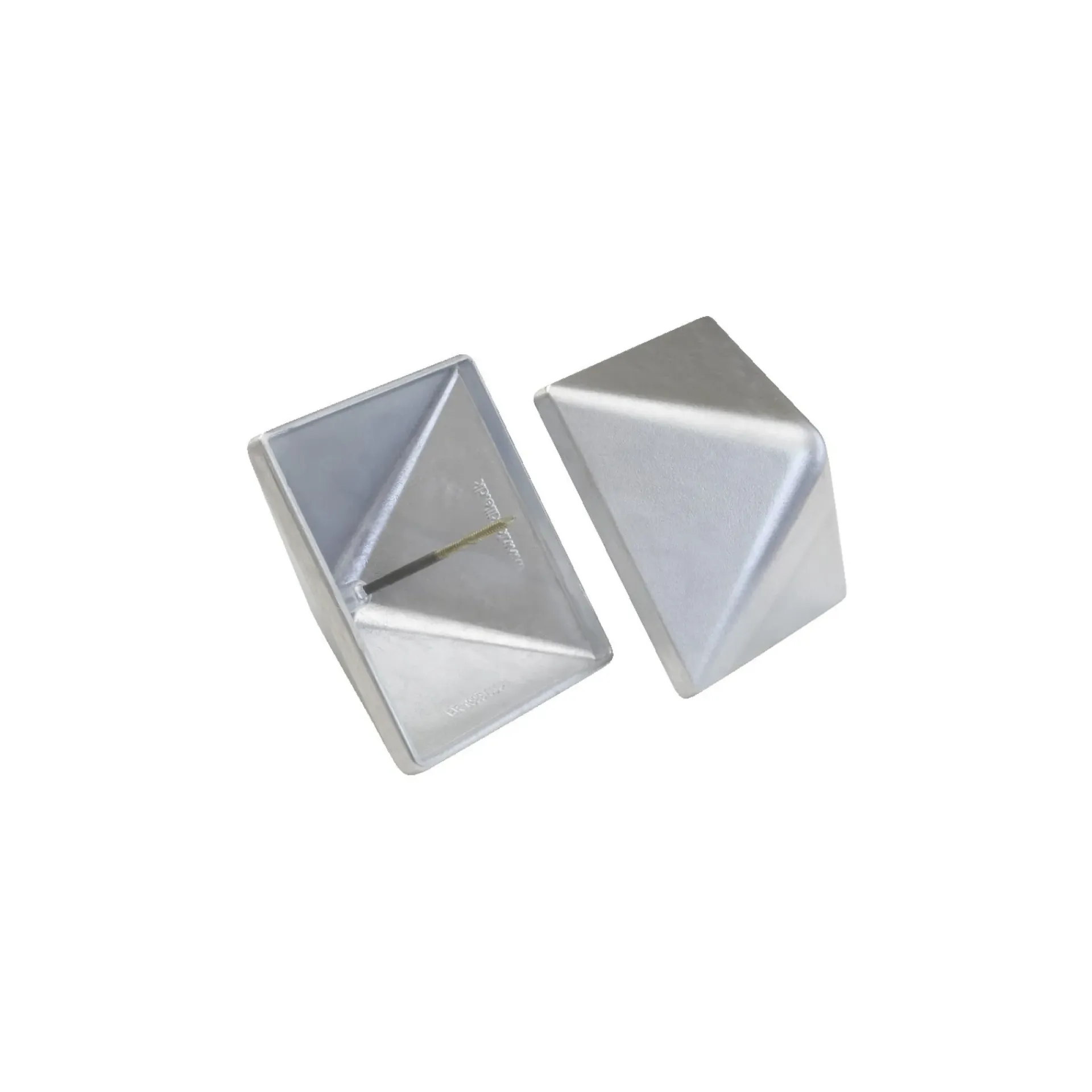 Kokille Stolper & Pæle > PYRA 104 STOLPEHAT ALUMINIUM GRÅ 104 X 104 MM
