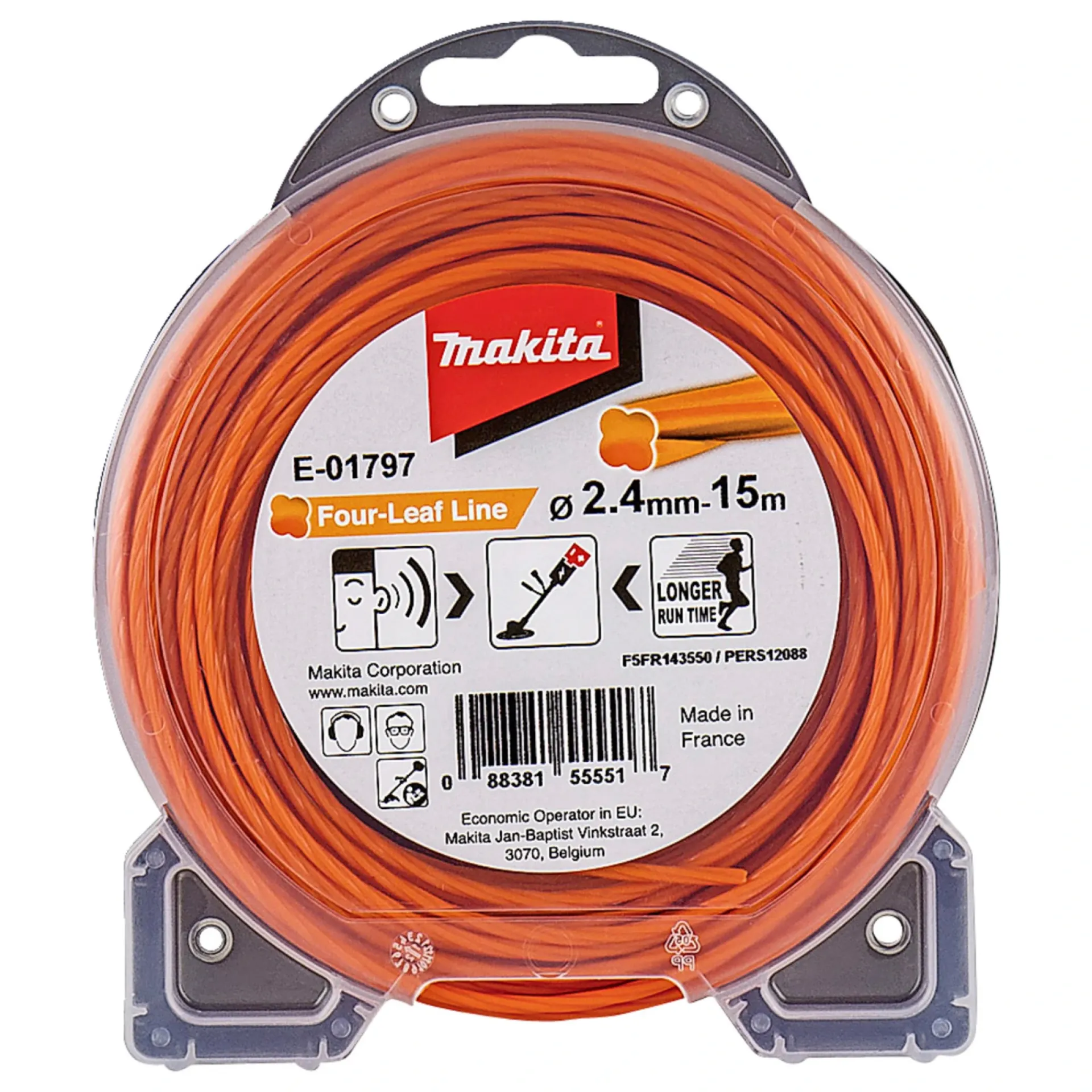 Makita Tilbehør Havemaskiner > FOUR-LEAF E-01797 ORANGE TRIMMERTRÅD