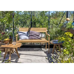 Outrium Havebænke > GILI MED RYGLÆN HAVEBÆNK TEAK 120 CM