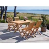 Outrium Havemøbelsæt > JAVA/SYROS BORD + 4 STOLE HAVEMØBELSÆT TEAK