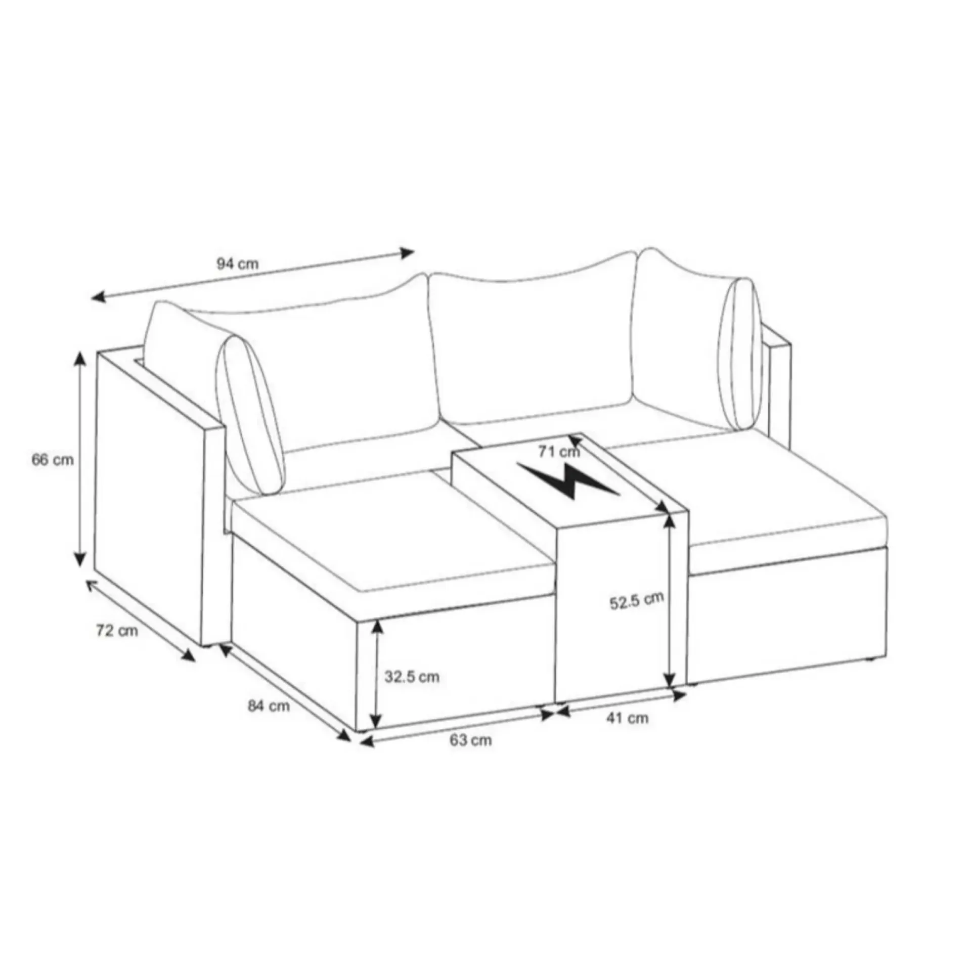 Outrium Lounge Havemøbler > LISSABON SOFASÆT KUBO