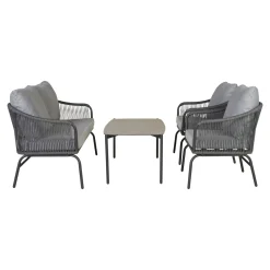 Outrium Lounge Havemøbler > PALMA INKL. HYNDER SOFASÆT GRÅ