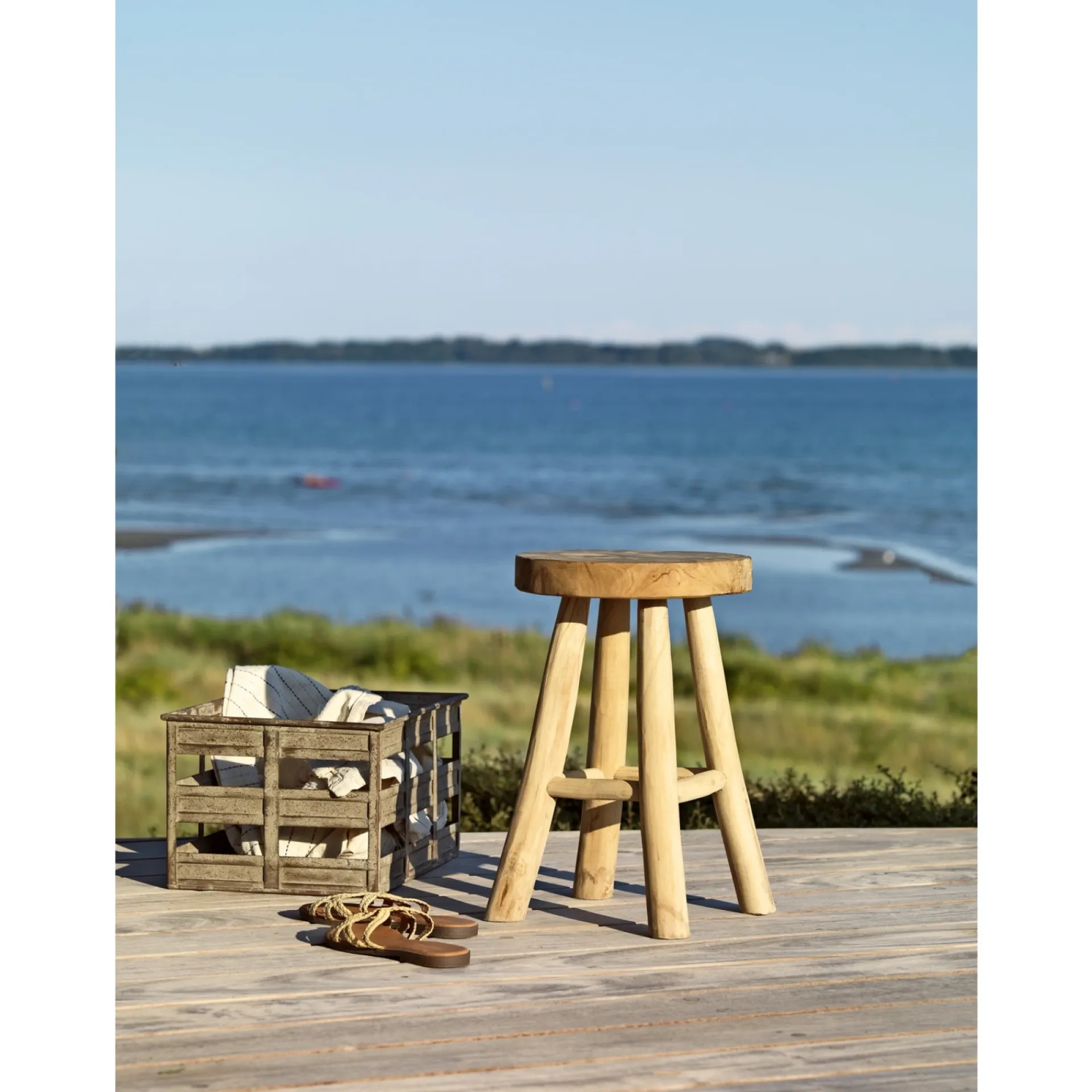Outrium Tilbehør Havemøbler > SKAMMEL NATUR TEAK
