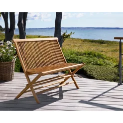 Outrium Havebænke > SYROS MED RYGLÆN HAVEBÆNK TEAK 110 CM