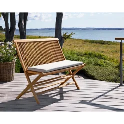 Outrium Havebænke > SYROS MED RYGLÆN HAVEBÆNK TEAK 110 CM