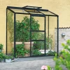 Outrium Vægdrivhuse > VÆGDRIVHUS 3 MM DELT GLAS SORT 1,3 M2