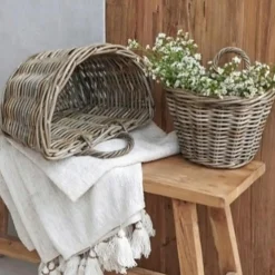 Outrium Havekrukker > ZUMA VÆGAMPEL KUBO RATTAN NATUR 39X20X24CM