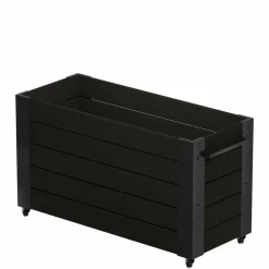 Plus Højbede & Plantekasser > BLOMSTERKASSE SORT 70 X 50 X 120 CM