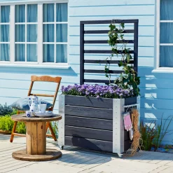 Plus Højbede & Plantekasser > CUBIC BLOMSTERRUMDELER SORT 155 X 87 X 50 CM