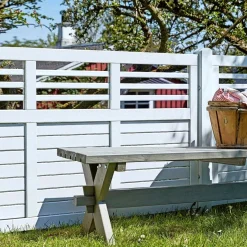 Plus Træhegn > DECORA HEGN FUNGICIDBEHANDLET & GRUNDMALET 2 GANGE HVID 180 X 95 CM