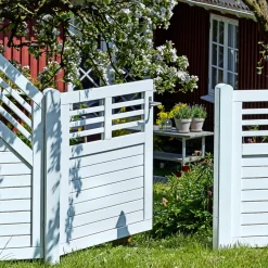 Plus Træhegn > DECORA LÅGE FUNGICIDBEHANDLET OG GRUNDMALET 2 GANGE HVID 100 X 95 CM