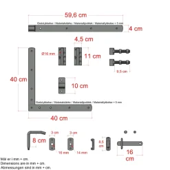Plus Træhegn > DECORA LÅGE FUNGICIDBEHANDLET OG GRUNDMALET 2 GANGE SORT 100 X 180 CM