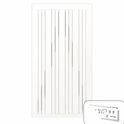 Plus Træhegn > ENKELTLÅGE FUNGICIDBEHANDLET & GRUNDMALET 2 GANGE HVID 95 X 180 CM