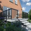 Plus Træhegn > GELÆNDERSYSTEM VARMGALVANISERET OG PULVERLAKERET SORT 90 X 98 CM