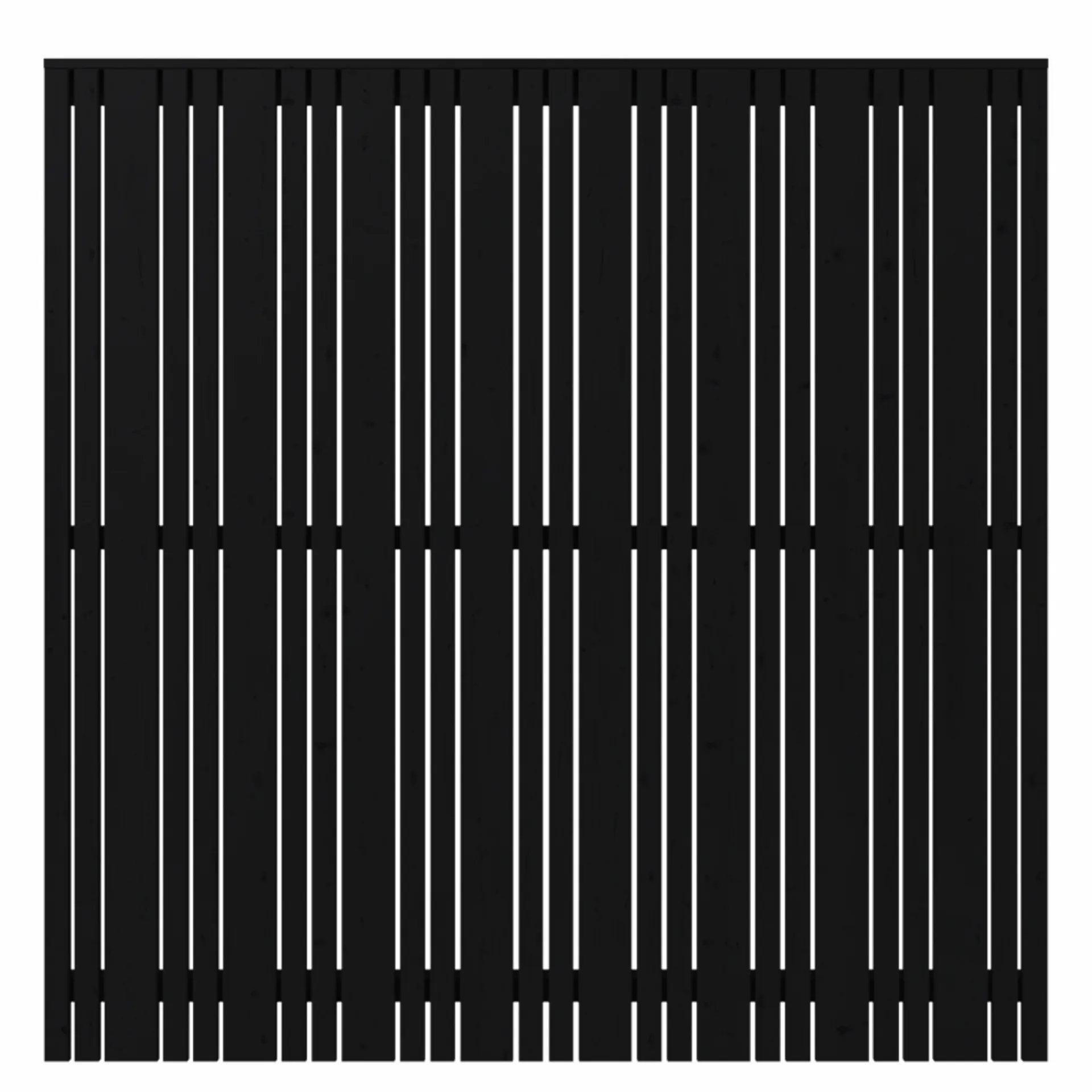 Plus Træhegn > HEGN FUNGICIDBEHANDLET OG GRUNDMALET SORT 180 X 180 CM