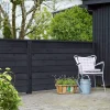 Plus Træhegn > KLINK PROFILHEGN TRYKIMPRÆGNERET OG GRUNDMALET SORT 174 X 129 CM