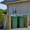Plus Affaldsskjulere > KLINK 2 SPANDE RENOVATIONSSKJUL UBEHANDLET NÅLETRÆ