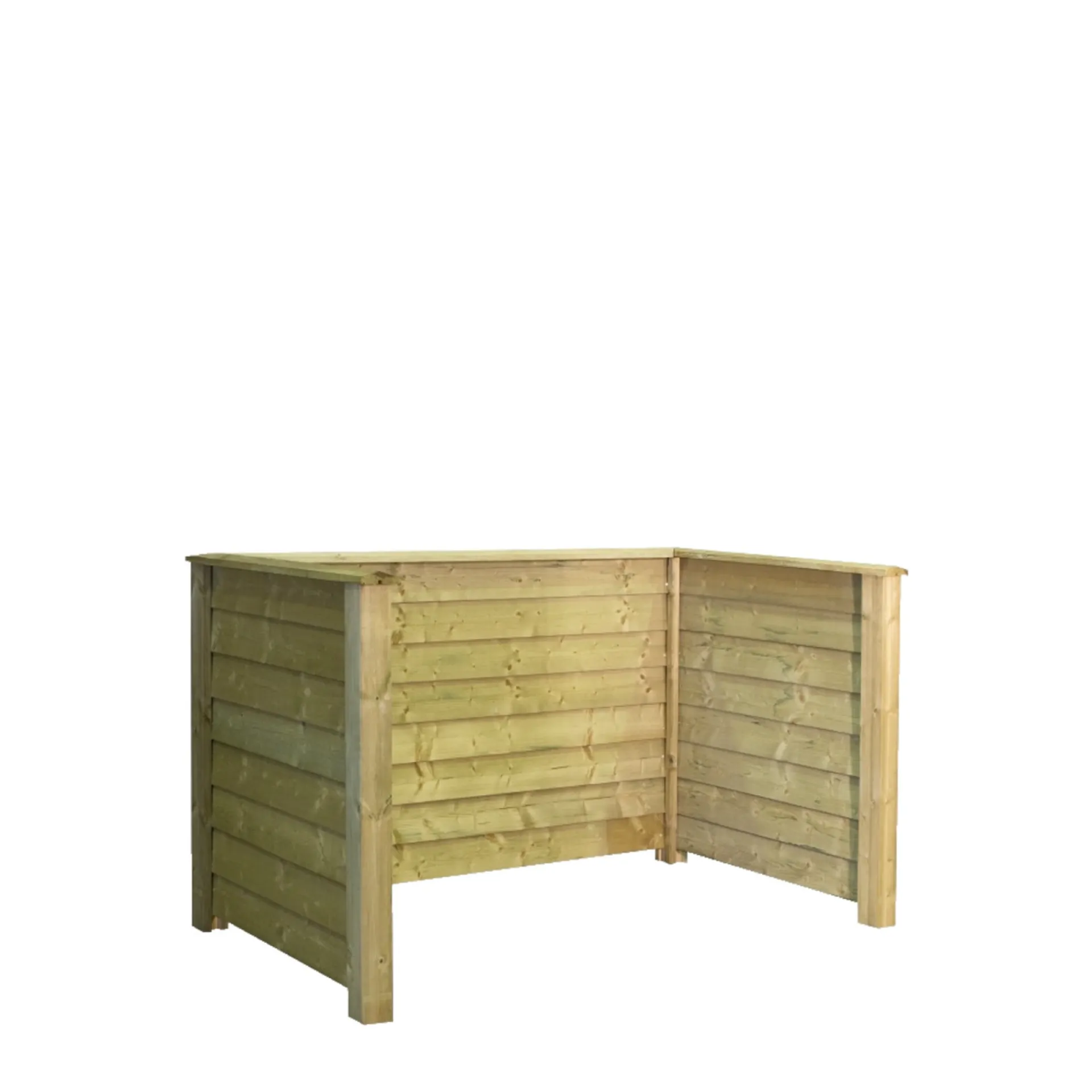 Plus Affaldsskjulere > KLINK 2 SPANDE RENOVATIONSSKJUL UBEHANDLET NÅLETRÆ