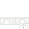 Plus Træhegn > LINEA LÅGE FUNGICIDBEHANDLET OG GRUNDMALET 2 GANGE HVID 300 X 80 CM