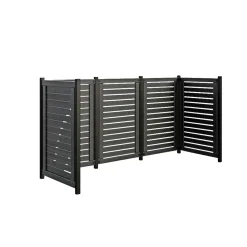 Plus Affaldsskjulere > LUND 3 SPANDE RENOVATIONSSKJUL SORT NÅLETRÆ