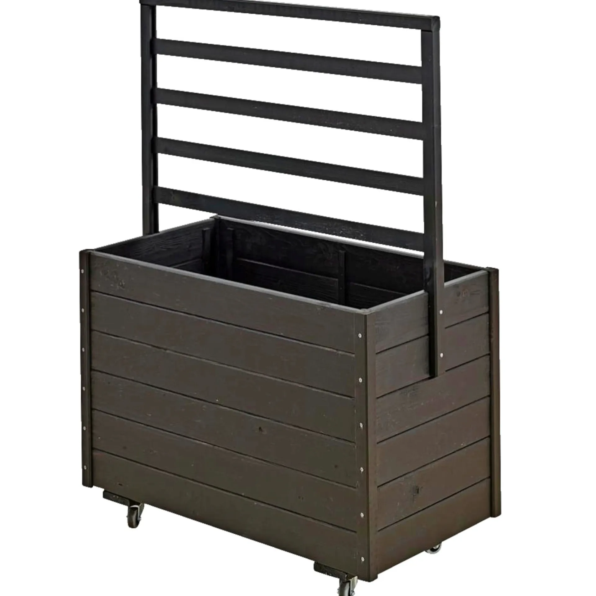 Plus Højbede & Plantekasser > MED ESPALIER BLOMSTERKASSE SORT 124 X 48 X 88 CM