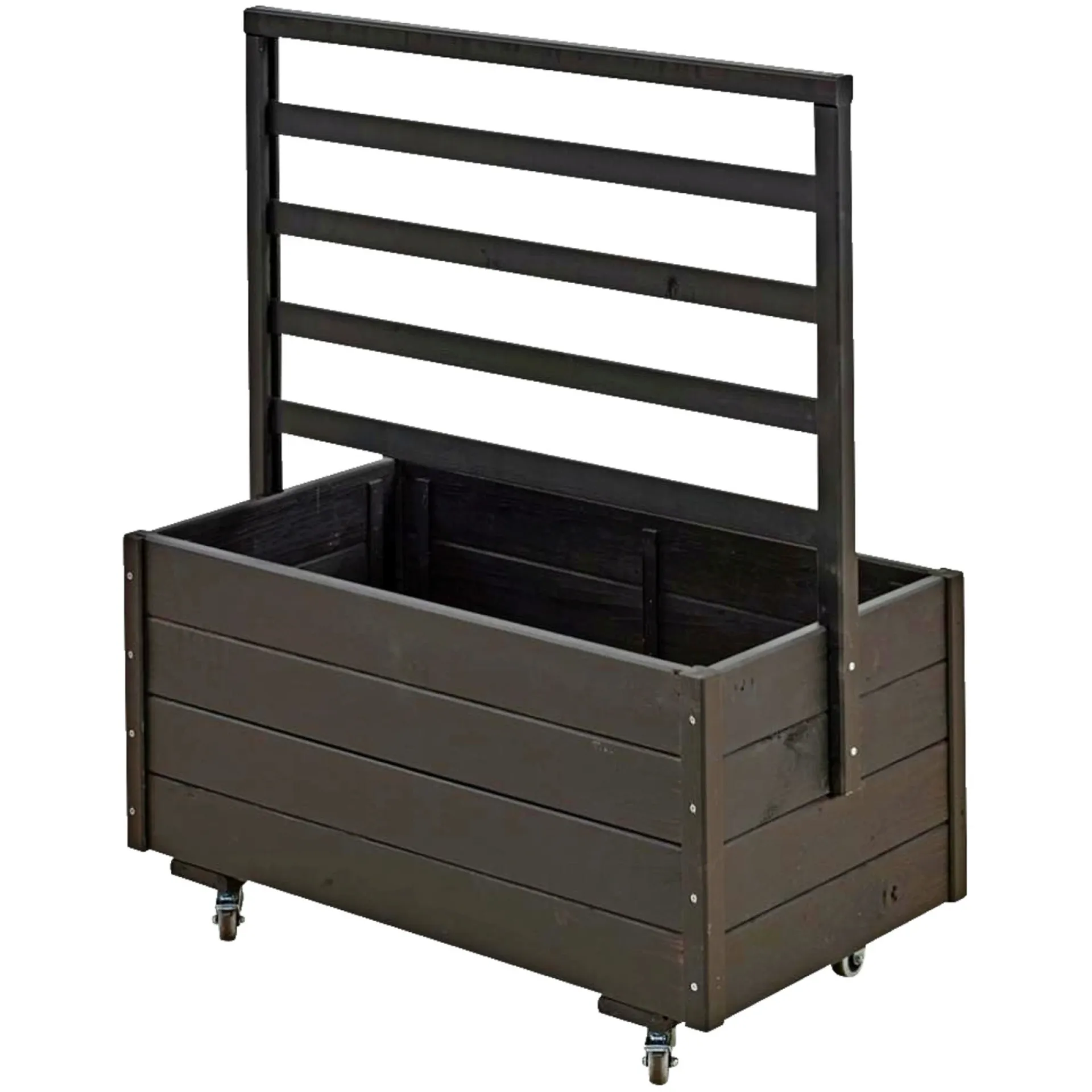 Plus Højbede & Plantekasser > MED ESPALIER BLOMSTERRUMDELER SORT 105 X 48 X 88 CM
