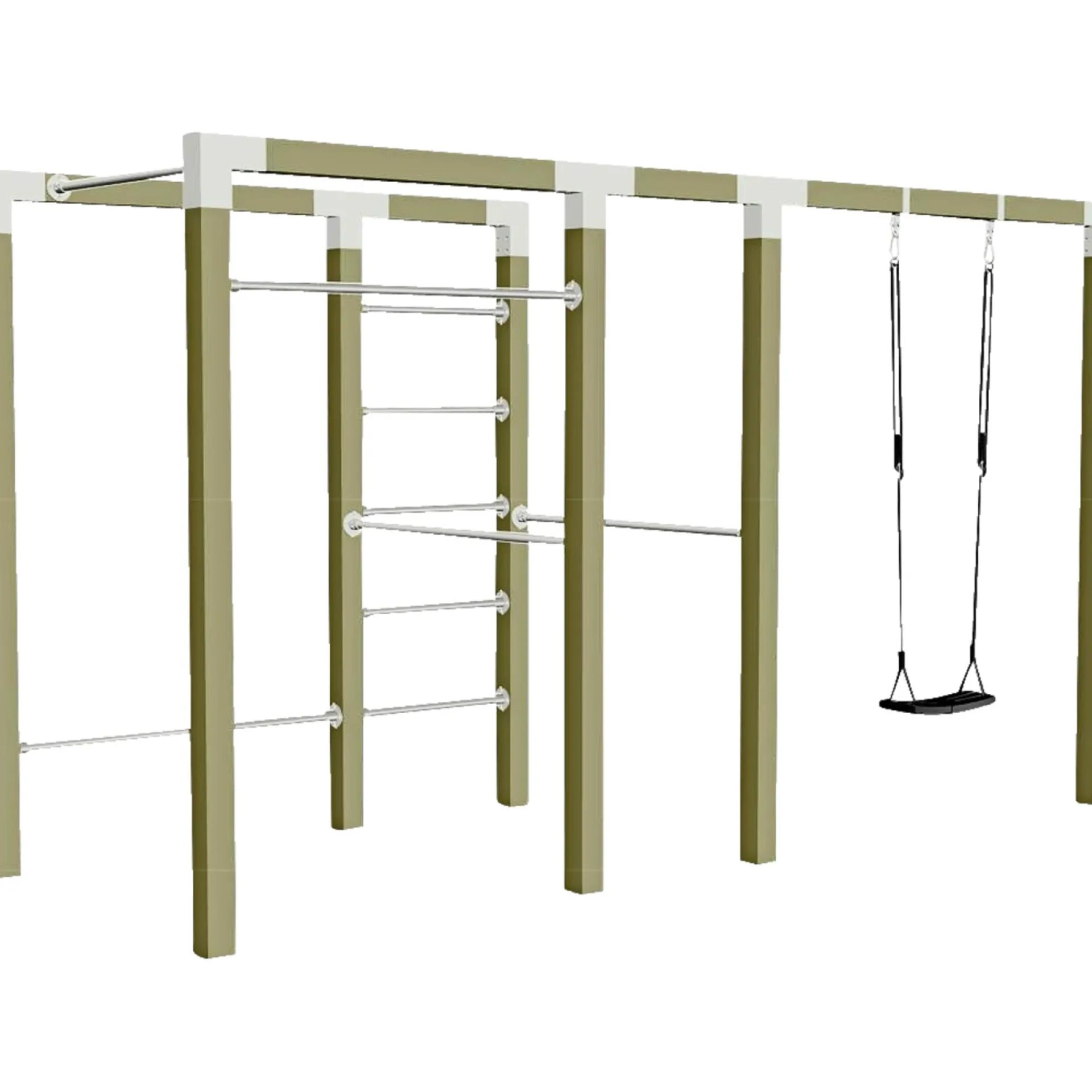 Plus Udendørs Træning > OUTDOOR FITNESSSTATIV 220 X 138 X 380 CM NATUR
