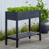 Plus Højbede & Plantekasser > PÅ BEN PLANTEKASSE SORT 79 X 38 X 88 CM