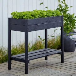 Plus Højbede & Plantekasser > PÅ BEN PLANTEKASSE SORT 79 X 38 X 88 CM