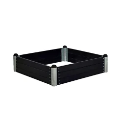 Plus Højbede & Plantekasser > PIPE 16A HØJBED SORT 36 X 140 X 140 CM