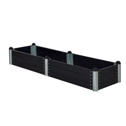 Plus Højbede & Plantekasser > PIPE 10A HØJBED SORT 36 X 80 X 280 CM