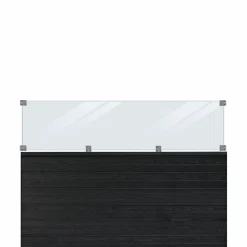 Plus Træhegn > PROFILHEGN TRYKIMPRÆGNERET OG GRUNDMALET SORT 174 X 125 CM